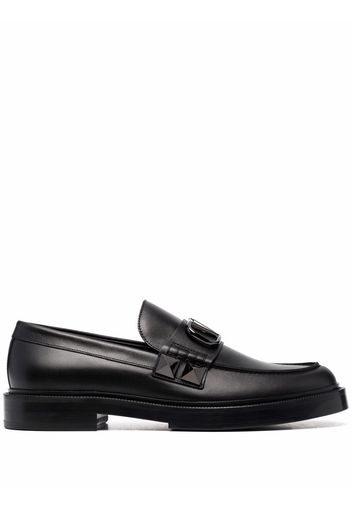 Valentino Garavani VLogo leather loafers - Black