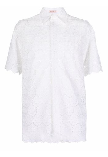 Valentino embroidered-design short-sleeve shirt - White