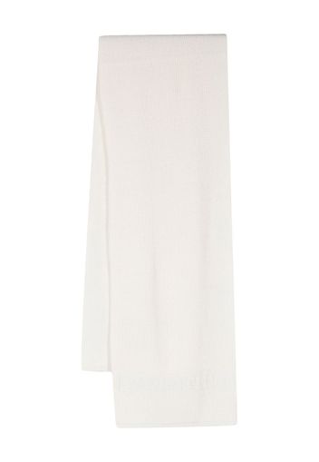 Valentino VLogo Signature ribbed-knit scarf - White