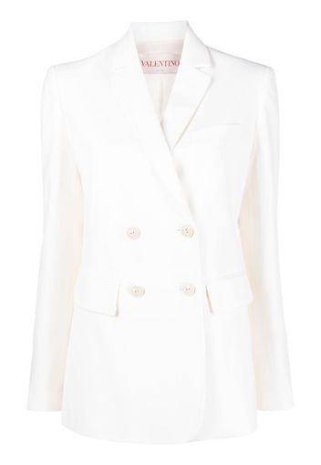 Valentino double-breasted wool blazer - White