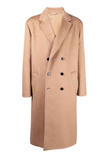 Valentino notched lapels double-breasted coat - Neutrals