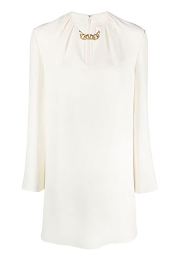 Valentino VLogo chain shift dress - White