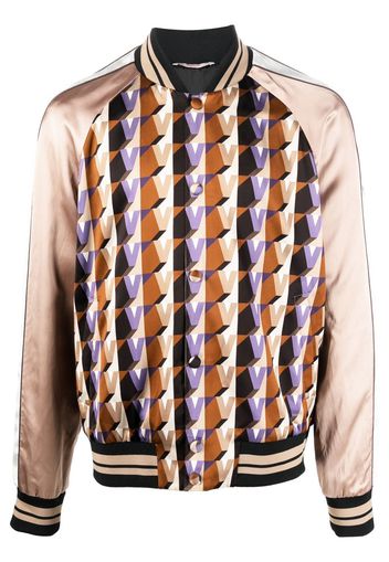 Valentino geometric-print bomber-jacket - Neutrals