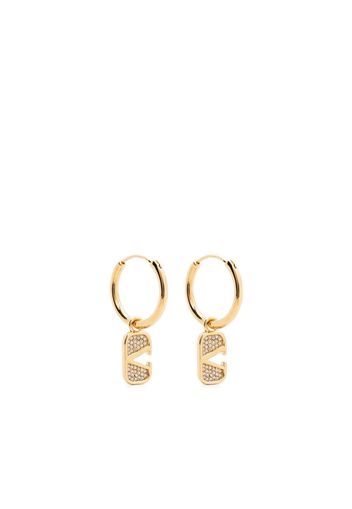 Valentino Garavani VLogo crystal-embellished earrings - Gold