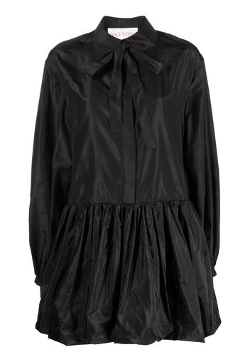 Valentino washed taffeta shirt dress - Black