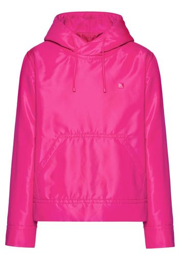 Valentino Rockstud technical fabric hoodie - Pink