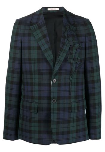 Valentino checked single-breasted blazer - Green