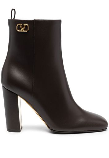 Valentino Garavani 110mm VLogo ankle boots - Brown