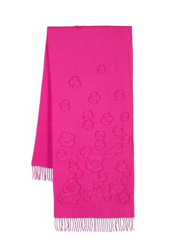 Valentino Garavani floral-pattern knitted scarf - Pink