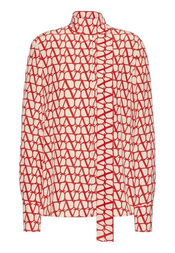 Valentino Toile Iconographe printed blouse - Red