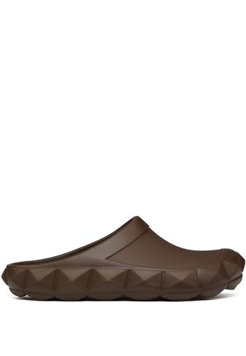 Valentino Garavani Rockstud flat slides - Brown