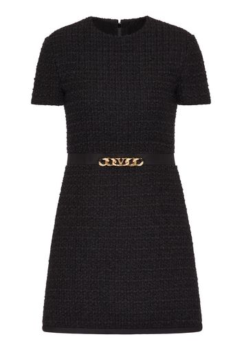 Valentino chain-link trim mini dress - Black