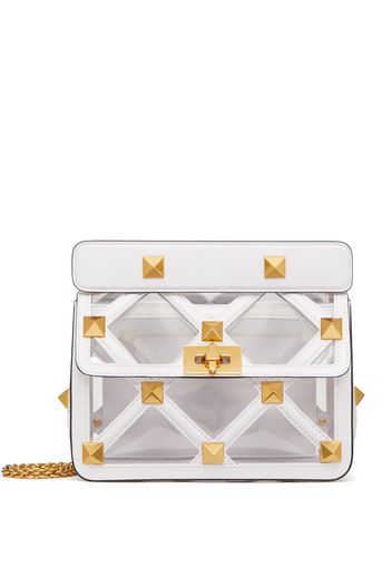 Valentino Garavani Roman Stud clear shoulder bag - White