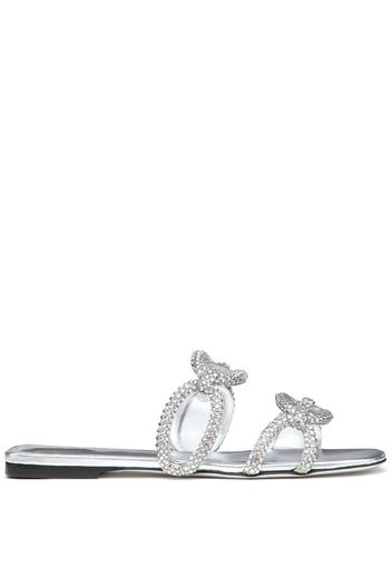 Valentino Garavani Chain 1967 crystal-embellished sandals - Silver