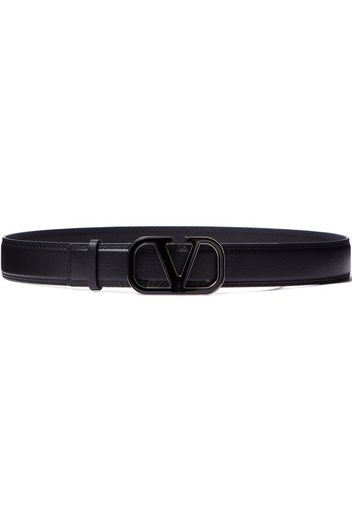 Valentino Garavani VLogo Signature leather belt - Black