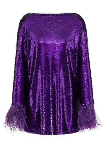 Valentino Tulle Illusione sequin minidress - Purple