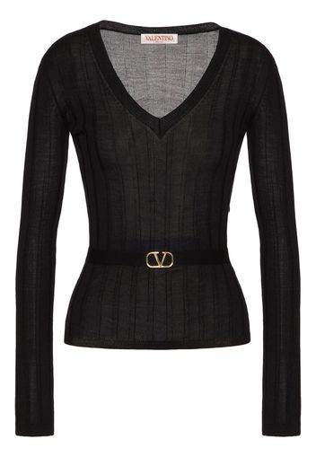 Valentino VLogo Signature wool jumper - Black