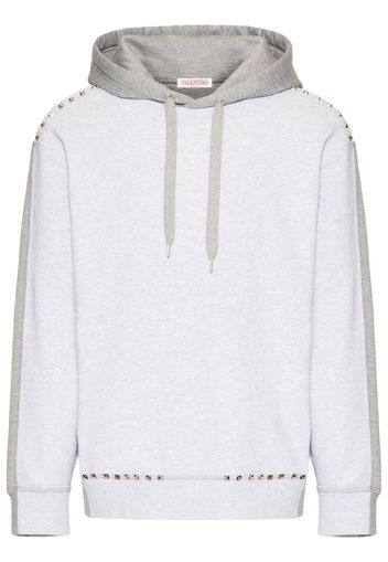 Valentino Rockstud-embellished hoodie - Grey