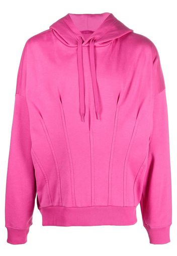 Valentino pleated cotton hoodie - Pink