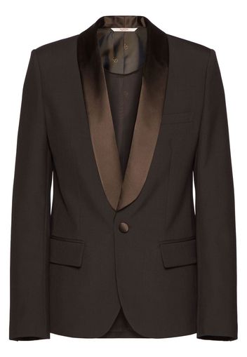 Valentino contrasting-lapels single-breasted blazer - Brown