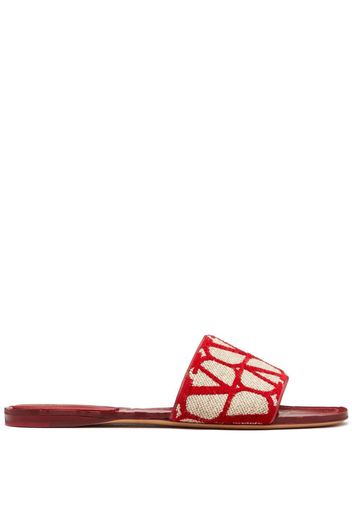 Valentino Garavani VLogo Toile Iconographe slides - Red