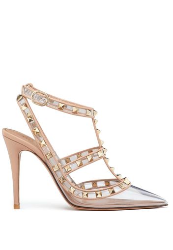 Valentino Garavani Rockstud ankle-strap pumps - Neutrals