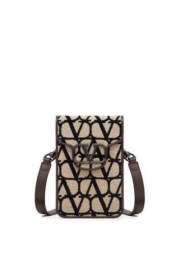 Valentino Garavani logo-print shoulder bag - Neutrals