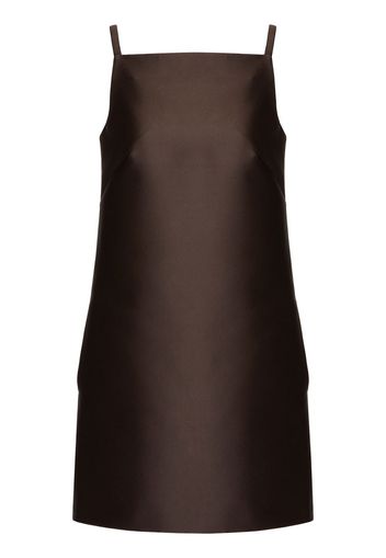 Valentino square-neck silk minidress - Brown