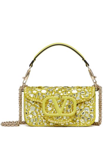 Valentino Garavani crystal-embellished shoulder-bag - Yellow