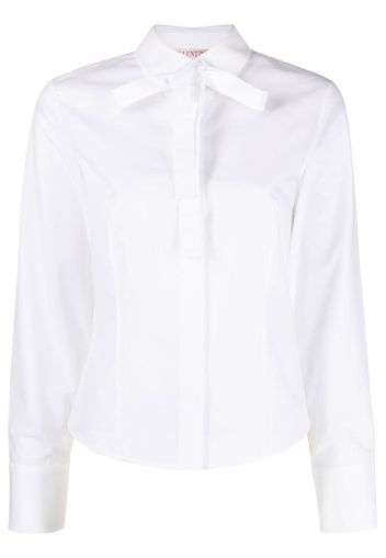 Valentino pussy-bow cotton shirt - White