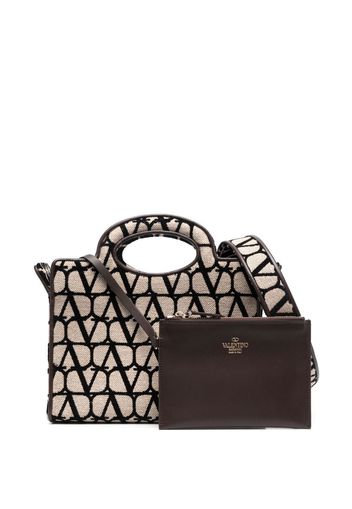 Valentino Garavani Le Troisième Toile Iconographe leather tote bag - Neutrals