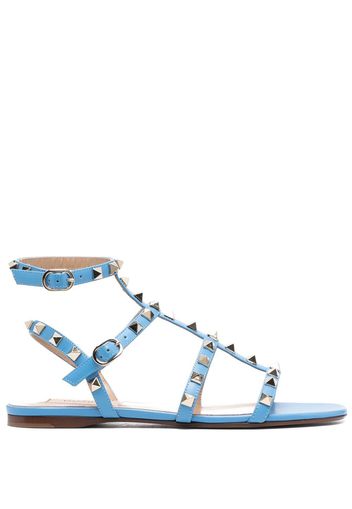 Valentino Garavani 15mm Rockstud-embellished open-toe sandals - Blue