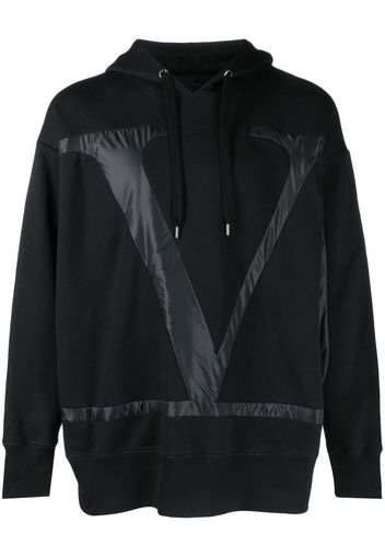 Valentino logo-detail drawstring hoodie - Black