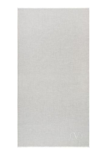 Valentino Garavani VLogo Signature cashmere-silk shawl - Grey