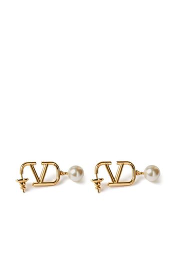 Valentino Garavani VLogo Signature pearl-drop earrings - Gold