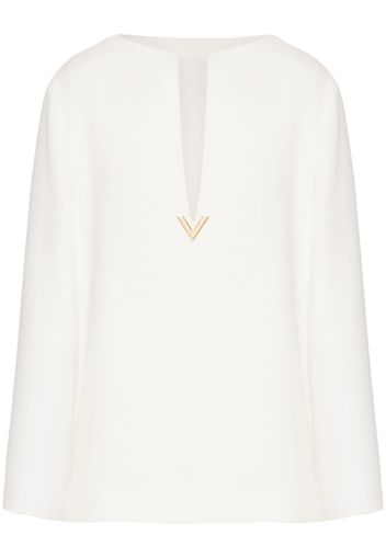 Valentino Garavani VGold silk blouse - White