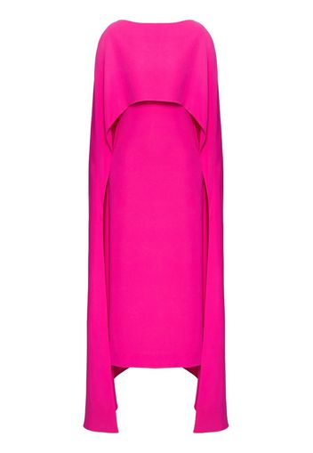 Valentino Garavani cape-sleeve silk dress - Pink