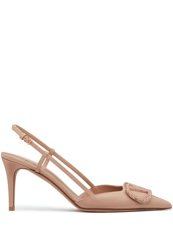 Valentino Garavani VLogo Signature 80mm point-toe pumps - Neutrals