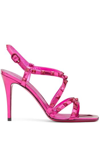 Valentino Garavani Rockstud 100mm ankle-strap stiletto sandals - Pink