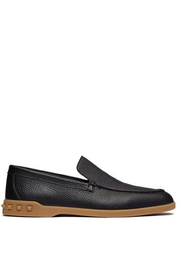 Valentino Garavani stud-detail leather loafers - Black