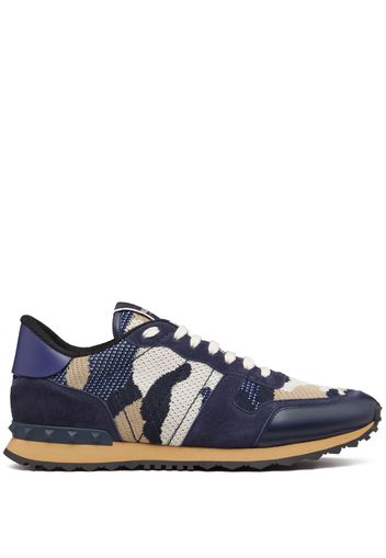 Valentino Garavani Camouflage Rockrunner low-top sneakers - Blue