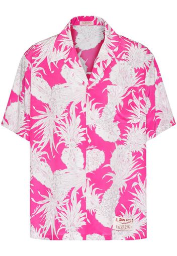 Valentino Garavani pineapple-print short-sleeve shirt - Pink