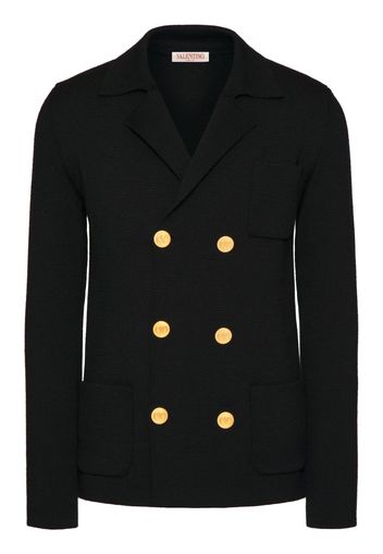 Valentino Garavani double-breasted virgin wool cardigan - Blue