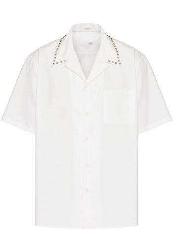 Valentino Garavani Rockstud Untitled stud-embellished bowling shirt - White