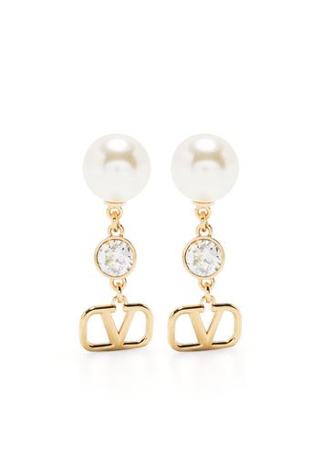 Valentino Garavani VLogo Signature drop earrings - Gold