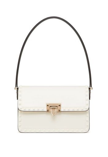 Valentino Garavani Rockstud leather shoulder bag - White