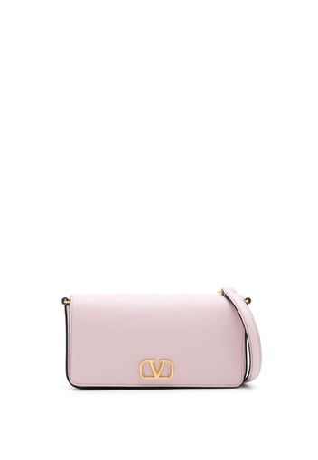 Valentino Garavani VLogo leather crossbody bag - Pink