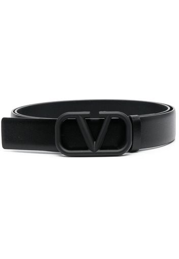 Valentino Garavani VLogo Signature leather belt - Black