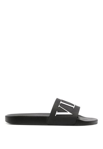 Valentino Garavani VLTN logo-embossed slides - Black