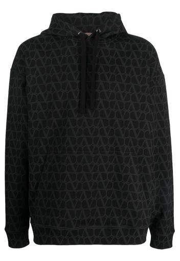 Valentino Garavani Toile Iconographe-print cotton hoodie - Black